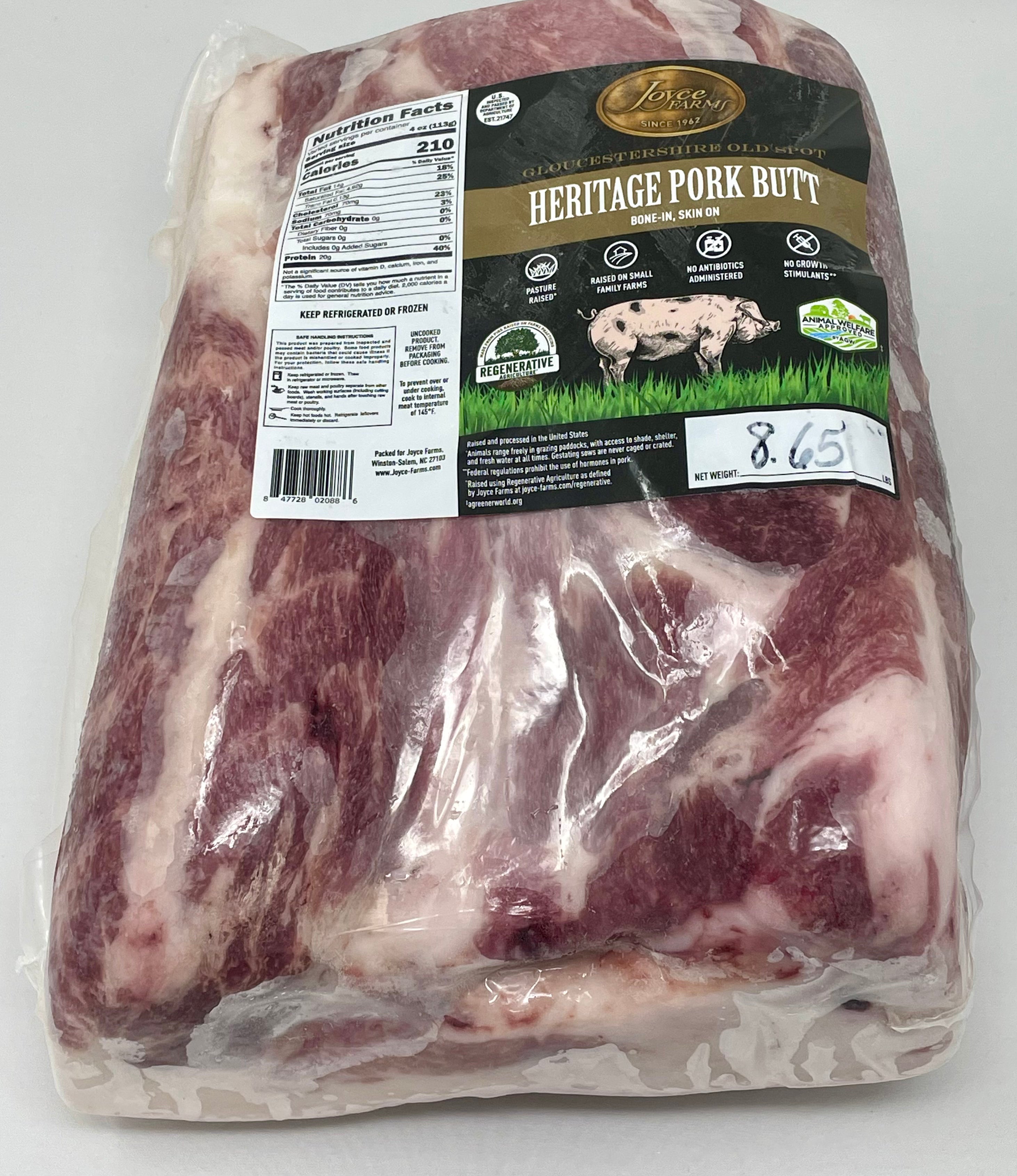 Heritage Pork Butt Bone-In Skin On – Roots For Strength-Meats,Meals ...