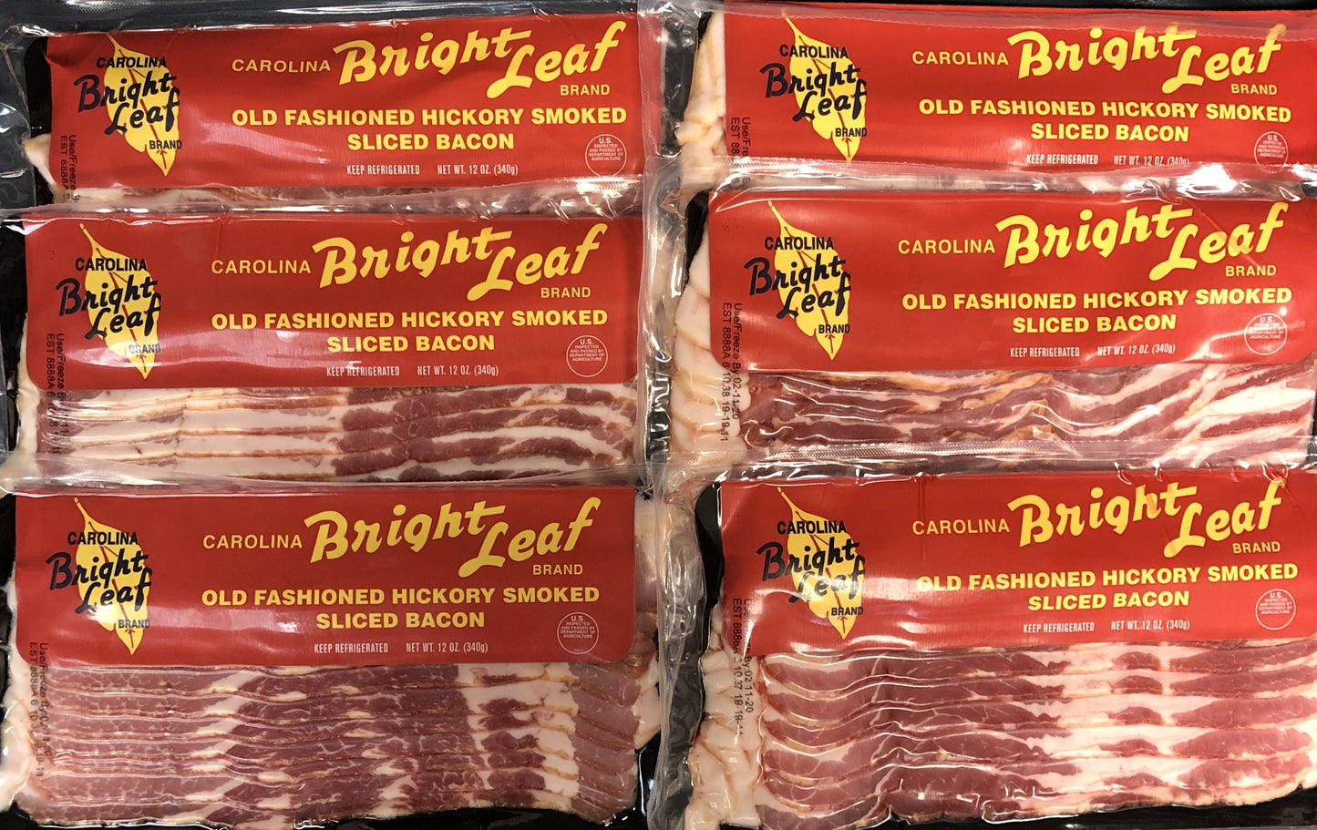 Bright Leaf Old Fashioned Hickory Smoked Bacon (6 Packages)