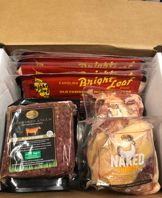 Beef (3 Pkgs), Chicken (3 Pkgs), & Bacon (4 Pkgs) Meat Box