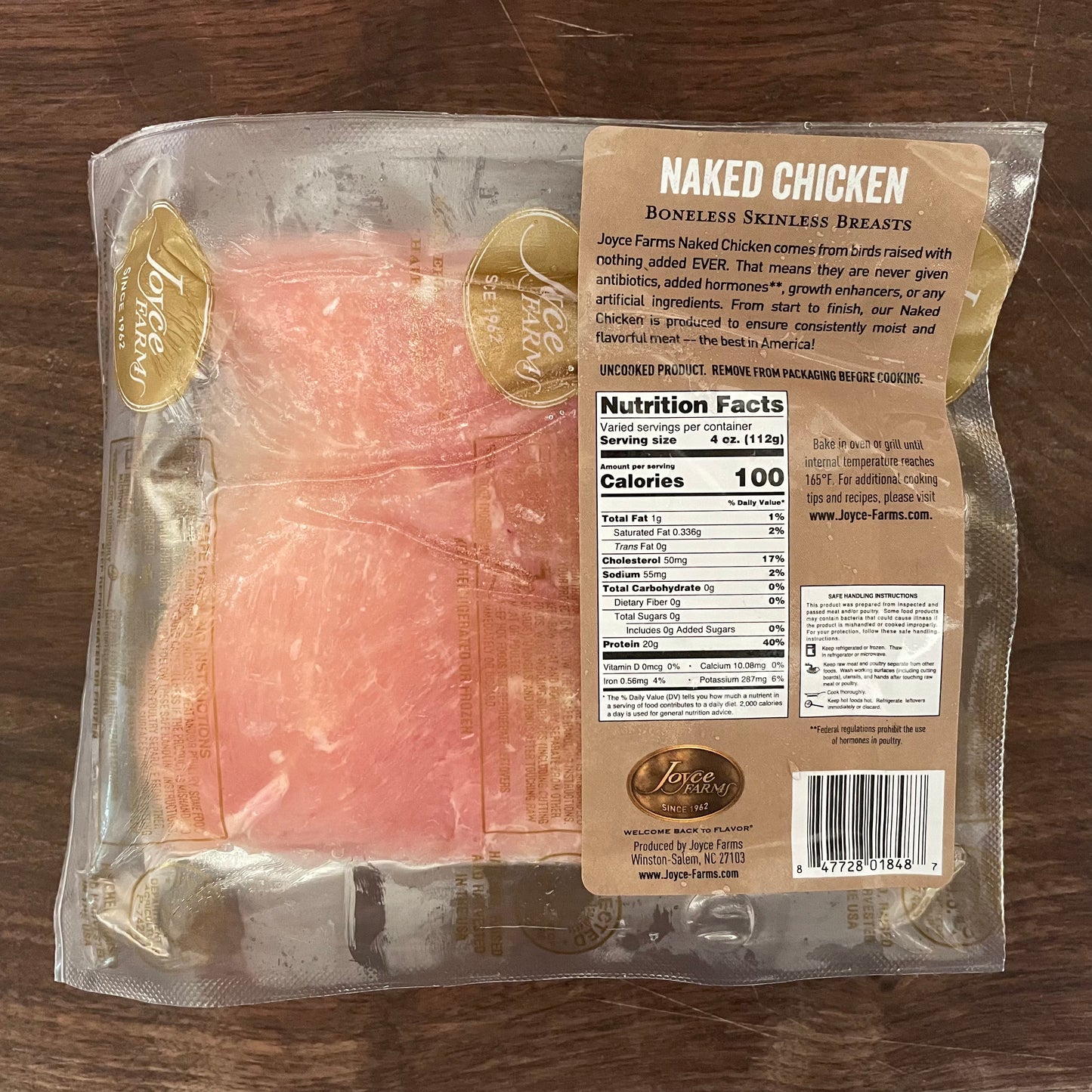 Joyce Farms Naked Boneless Skinless Chicken Breasts